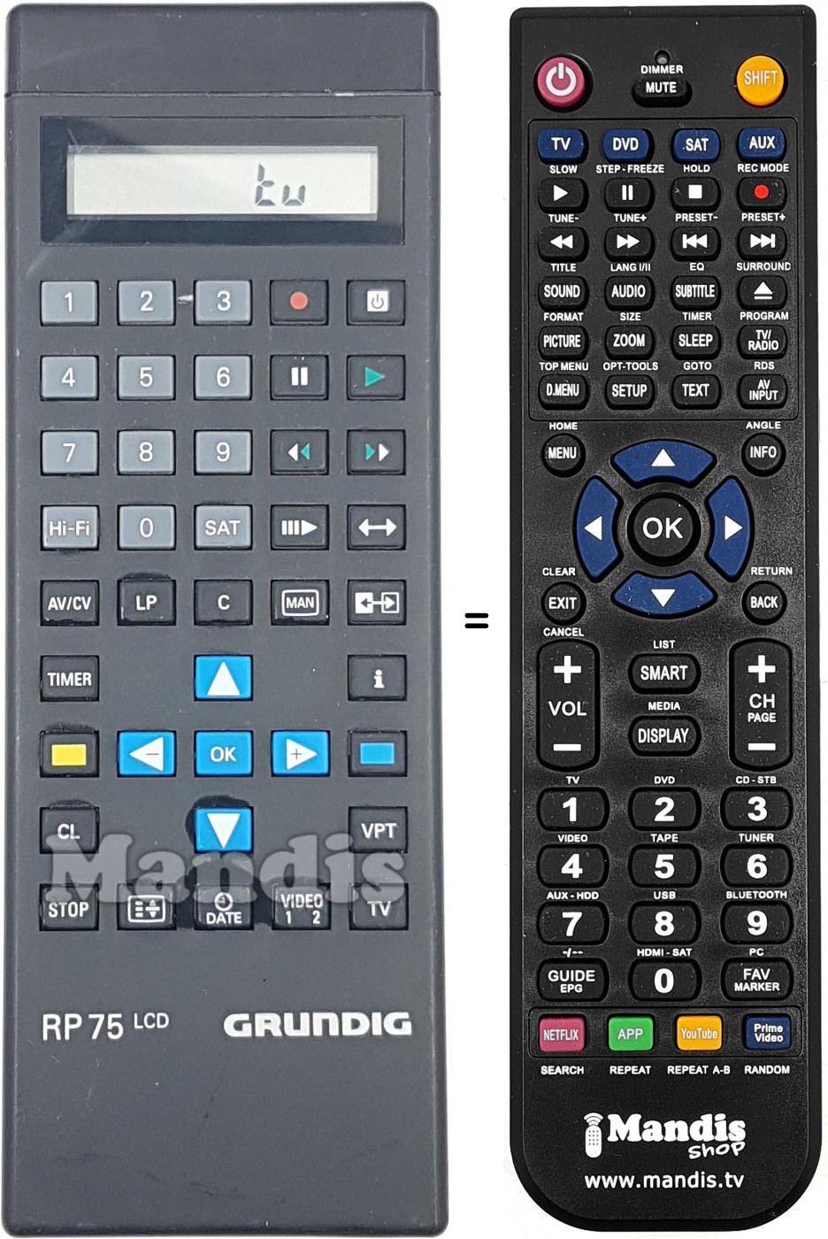 Telecomando equivalente Grundig 275200980100
