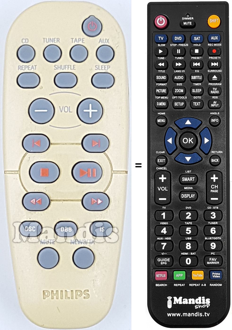 Telecomando equivalente 314011851011
