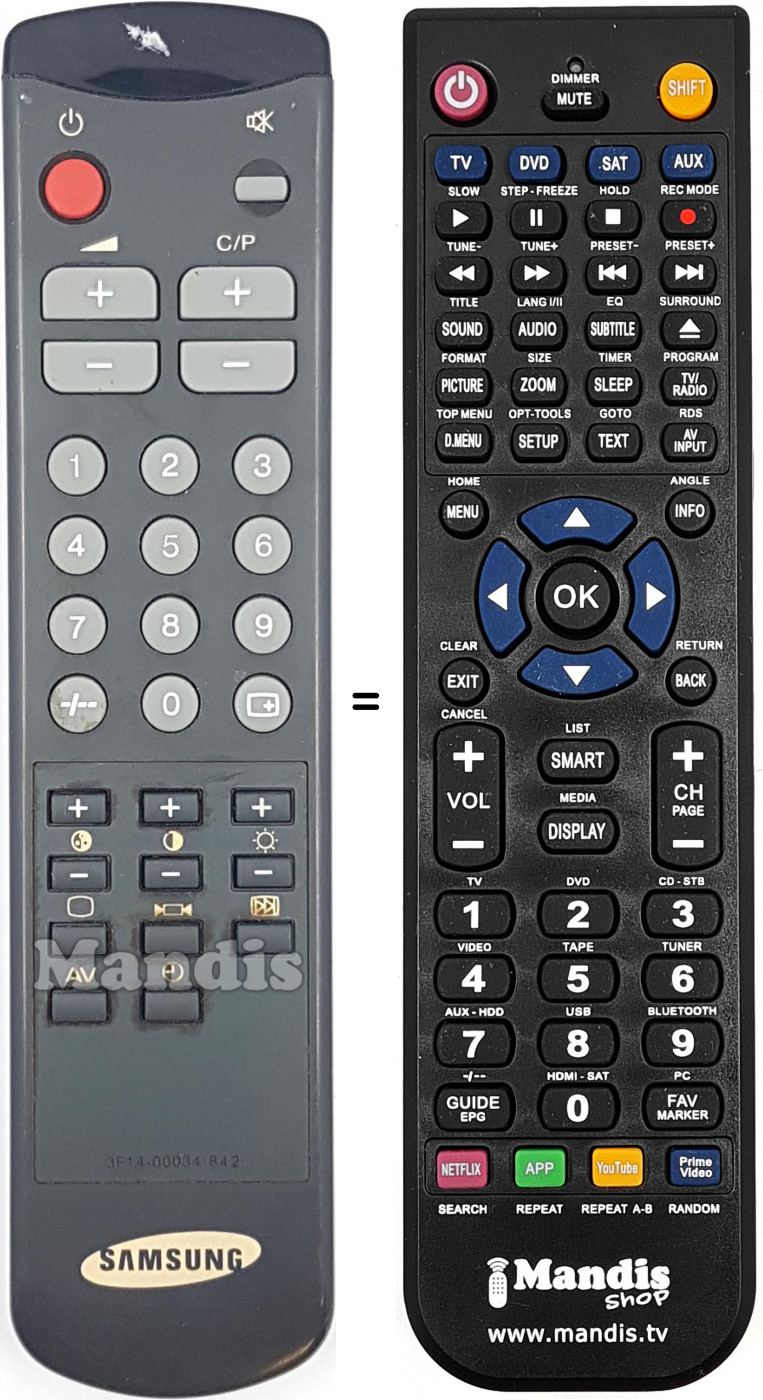 Telecomando equivalente 3F14-00034-842