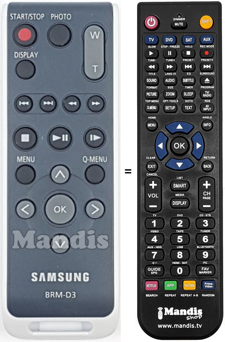 Telecomando equivalente BRMD3