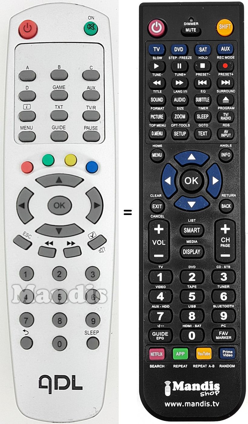 Telecomando equivalente ADL001