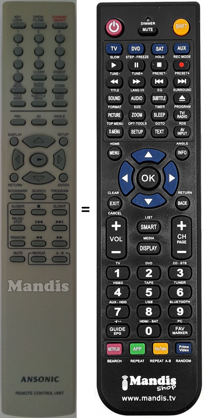 Telecomando equivalente ANS004
