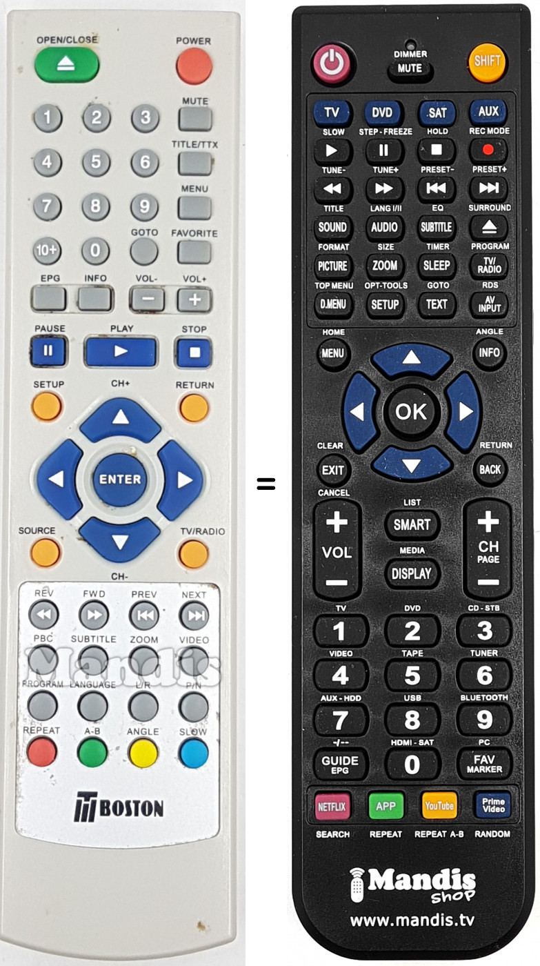 Telecomando equivalente BOST002