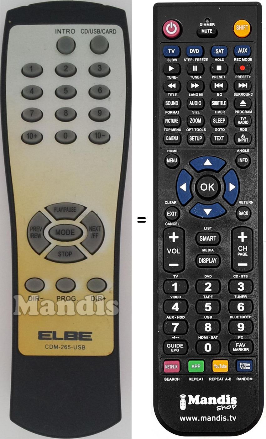 Telecomando equivalente CDM-265USB