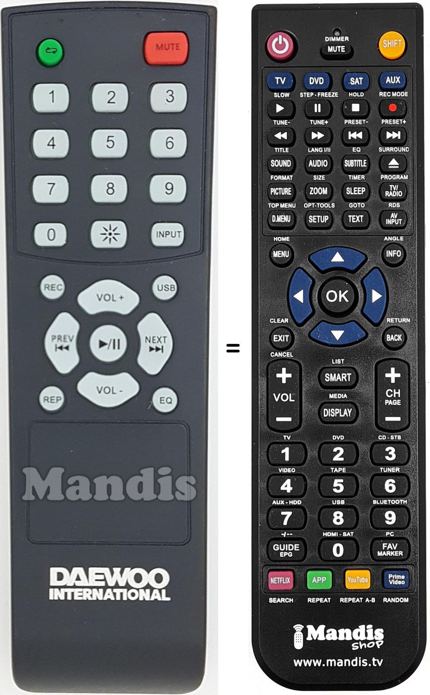 Telecomando equivalente DAE005