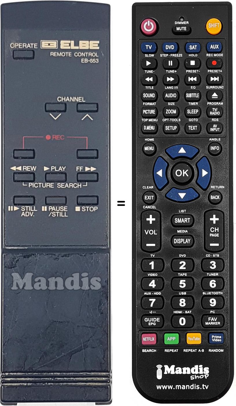 Telecomando equivalente Elbe EB 653