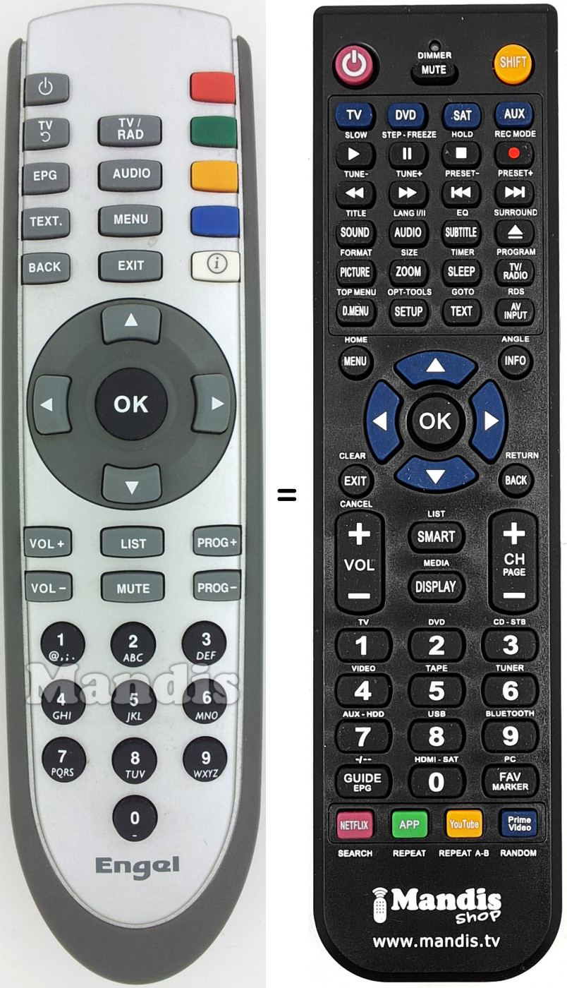 Telecomando equivalente Engel006