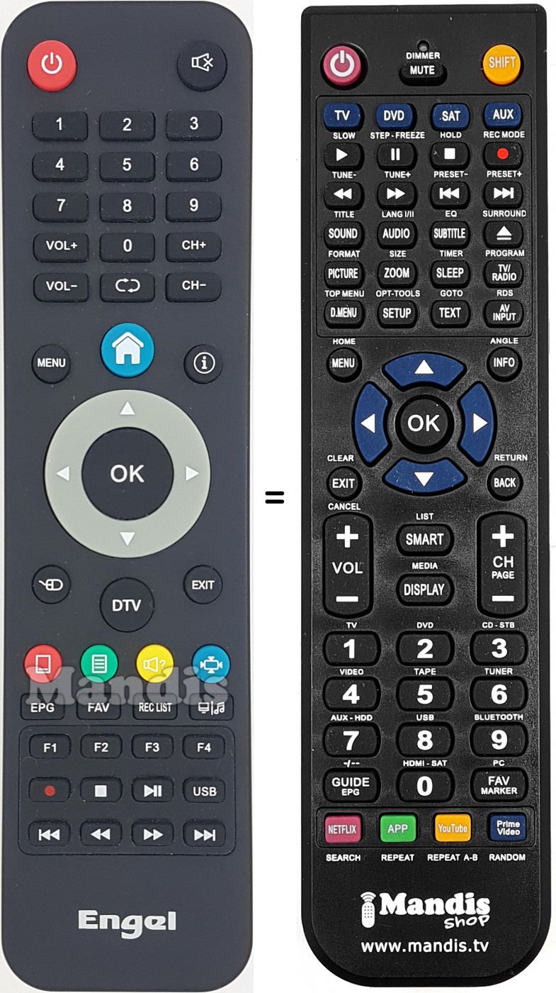 Telecomando equivalente Engel007