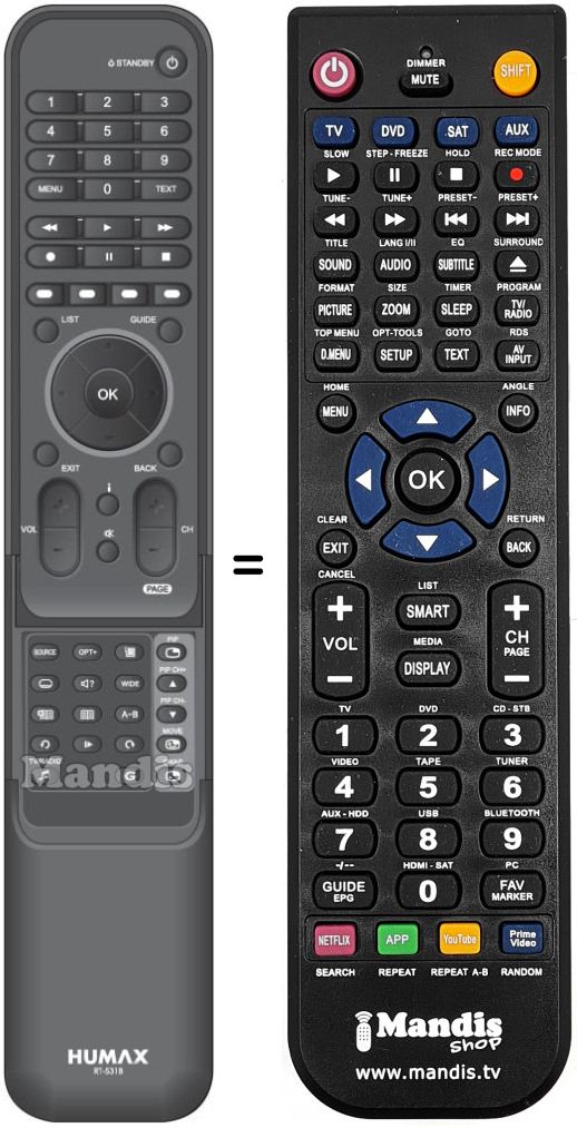 Telecomando equivalente RT5B13