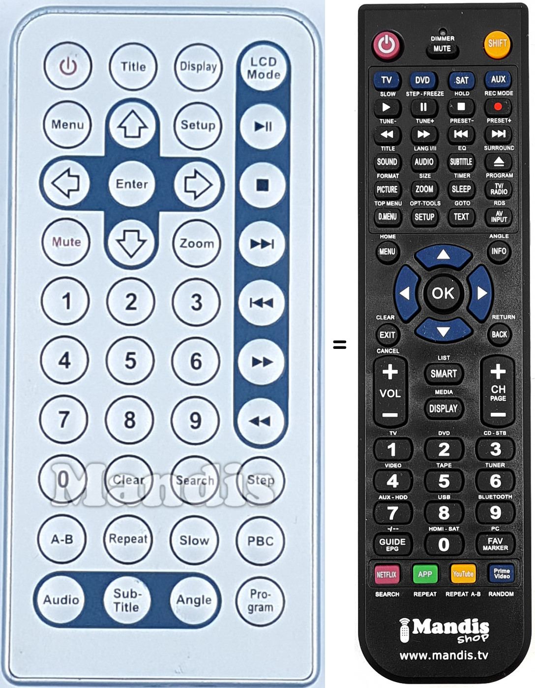Telecomando equivalente JX2001B