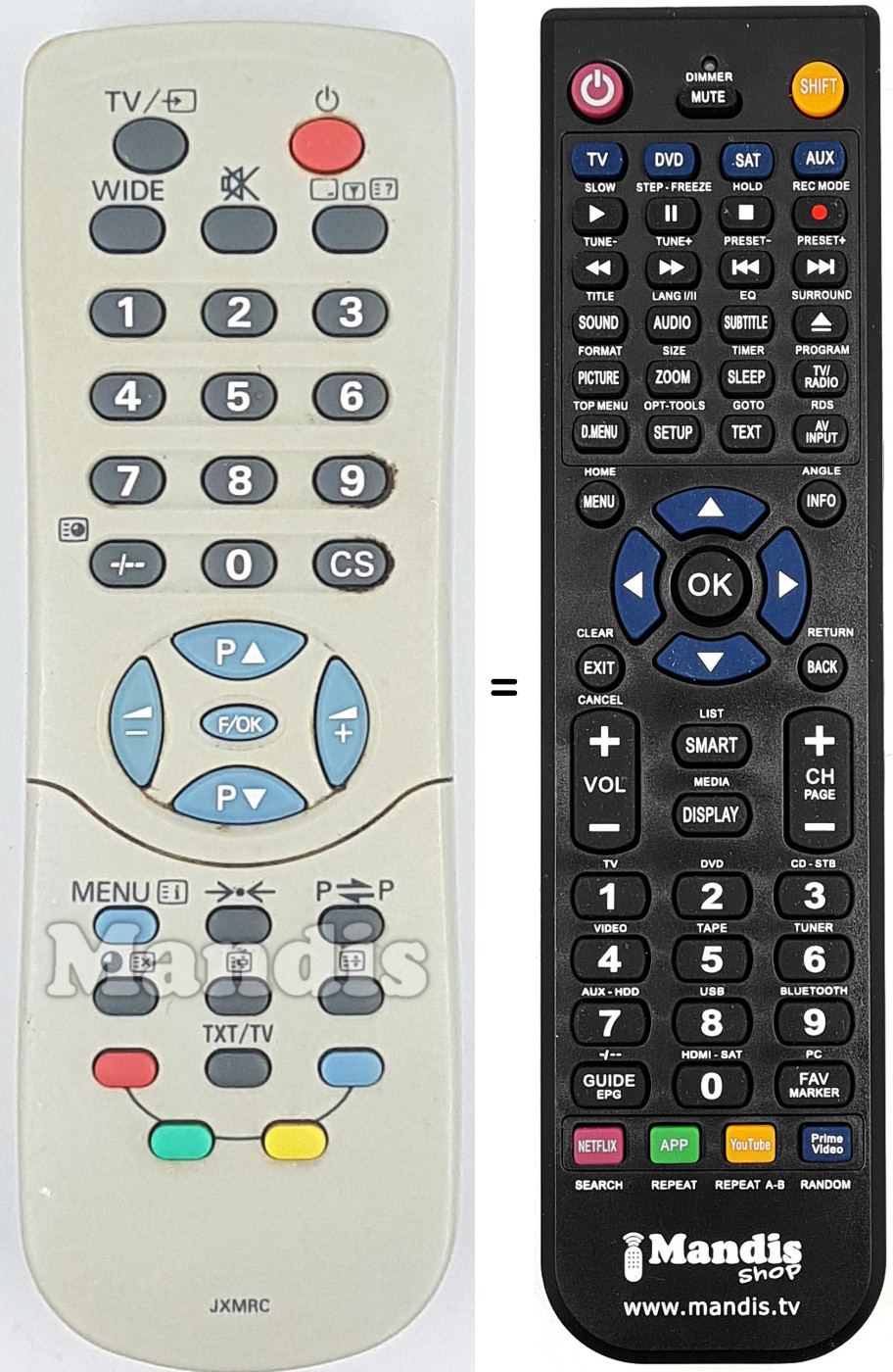 Telecomando equivalente JXMRC