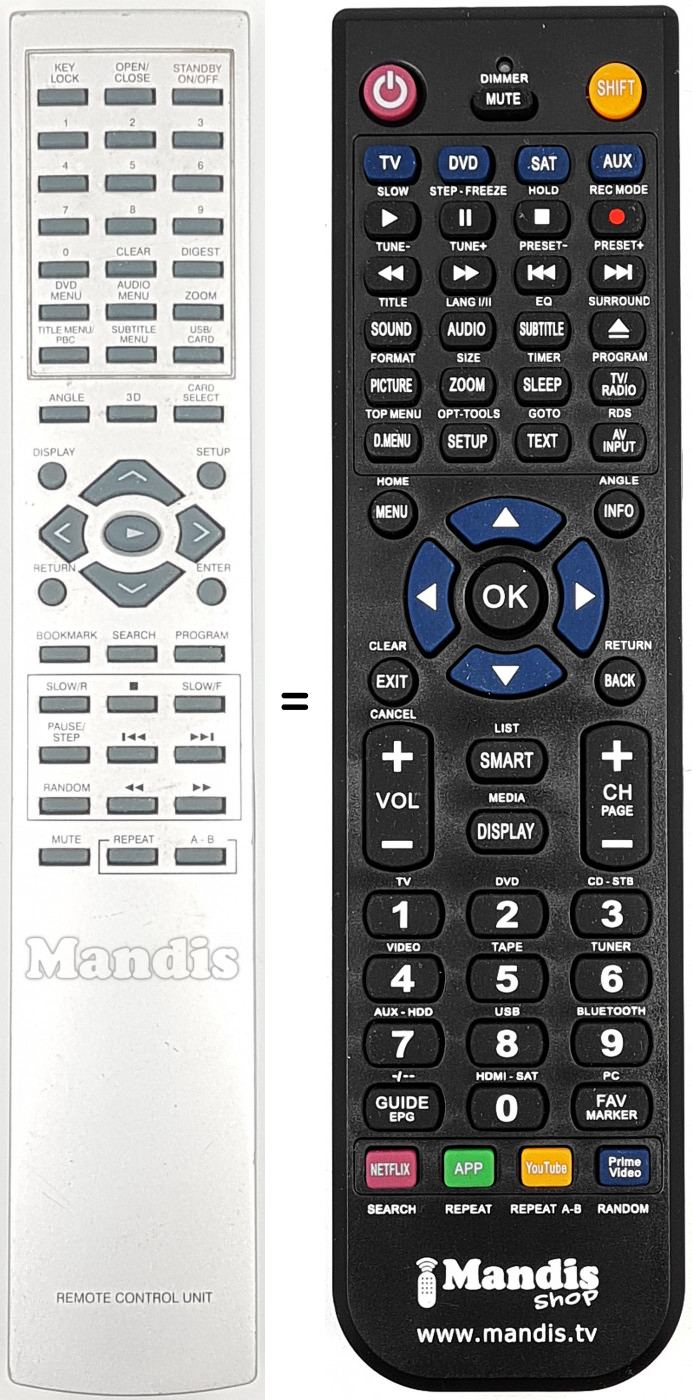 Telecomando equivalente MD81290