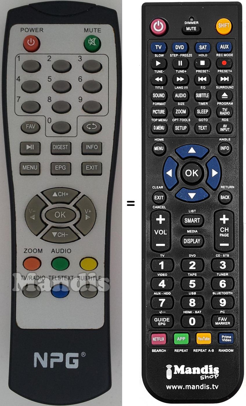 Telecomando equivalente NPG010