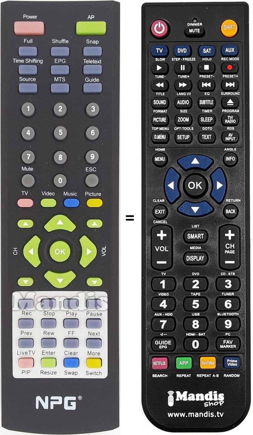 Telecomando equivalente NPG012