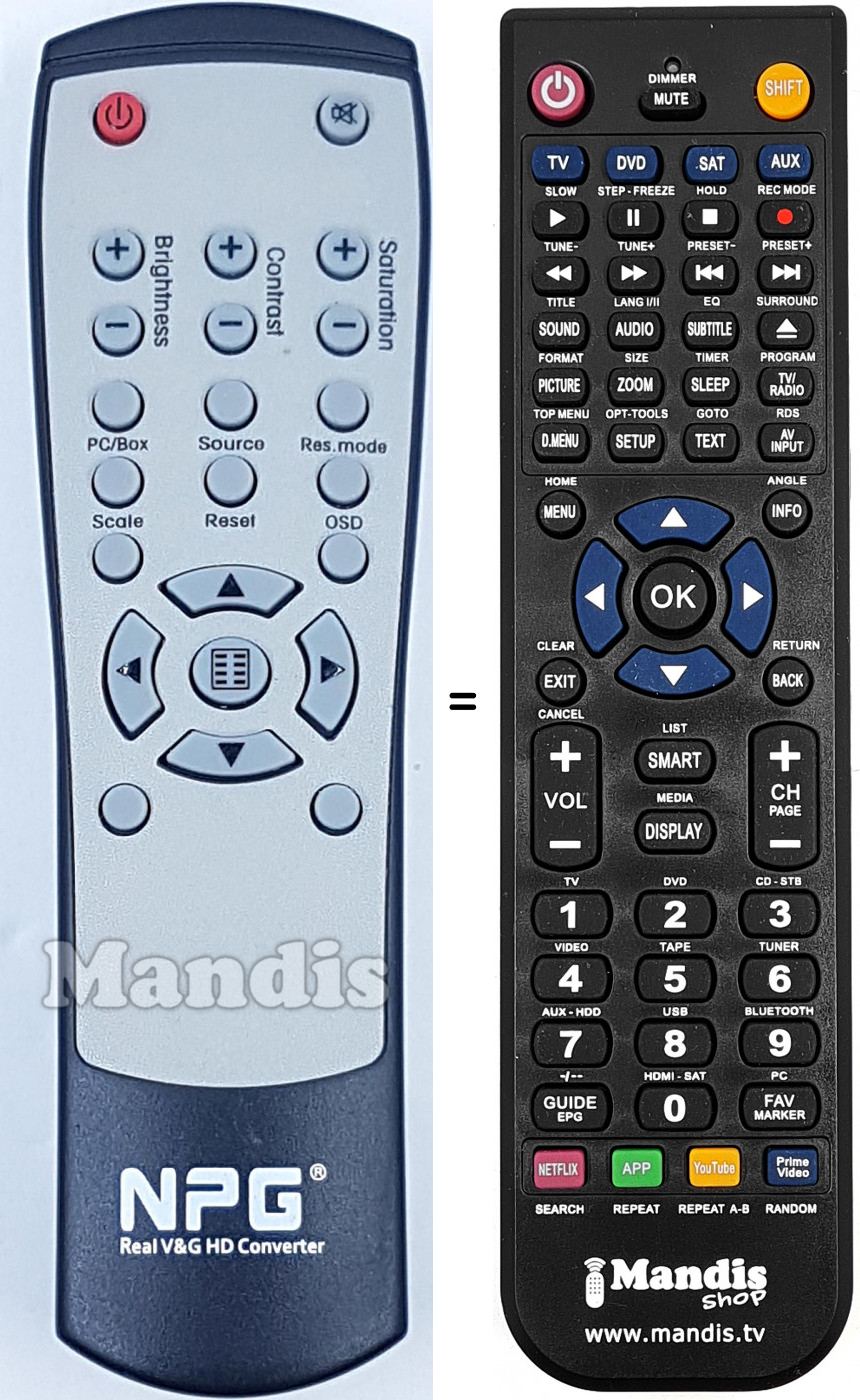 Telecomando equivalente NPG017