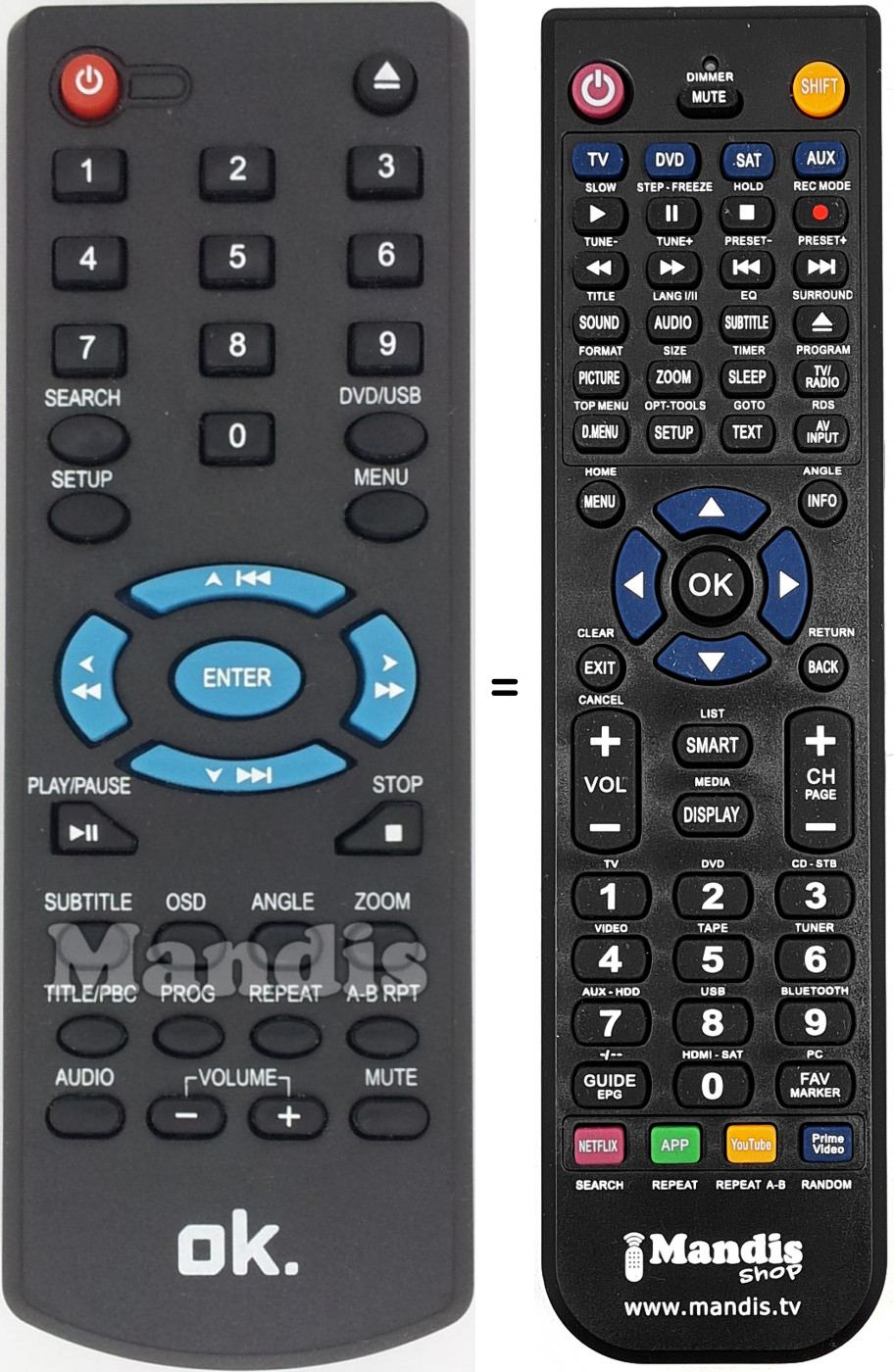 Telecomando equivalente OK004