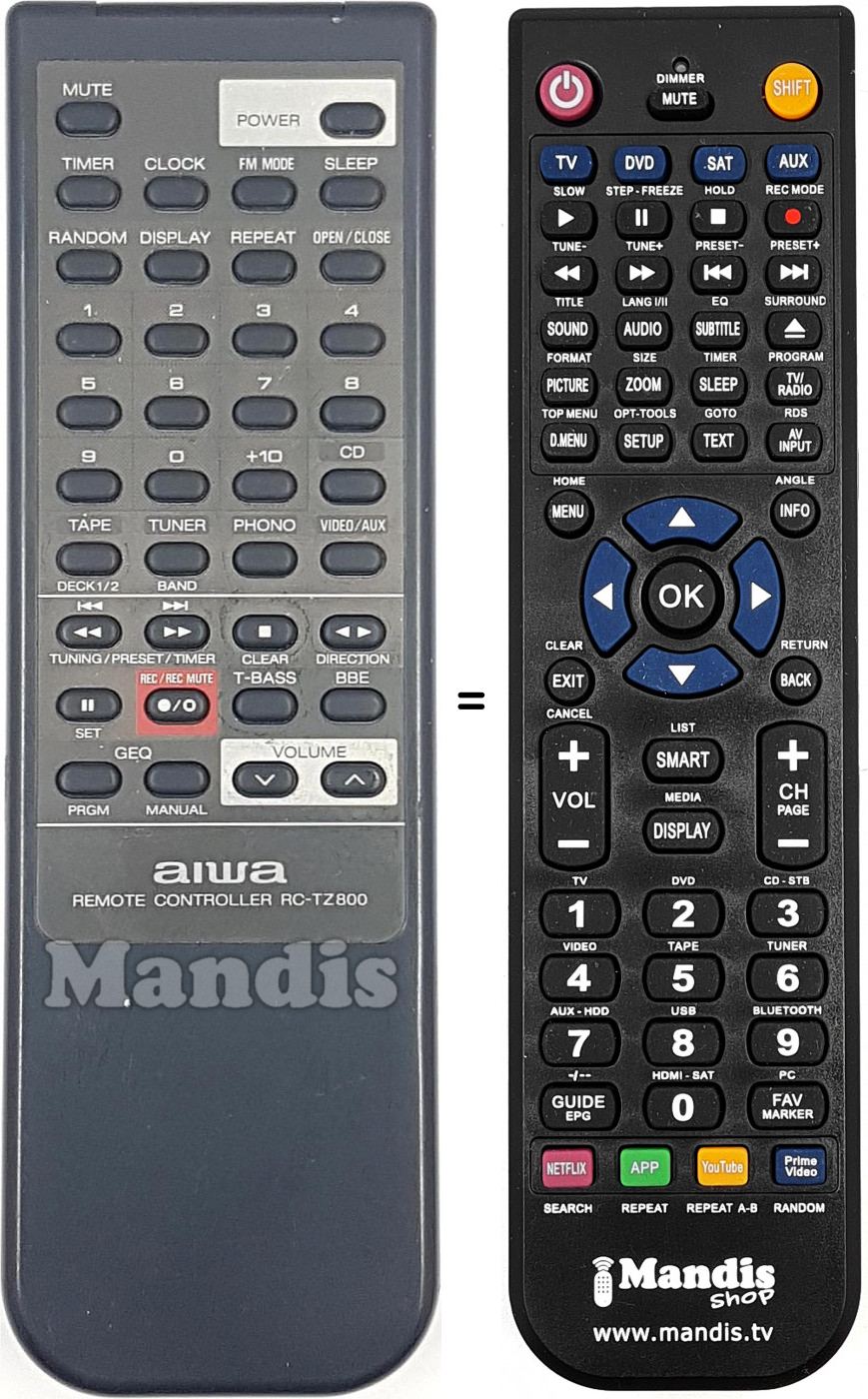 Telecomando equivalente RC-TZ800
