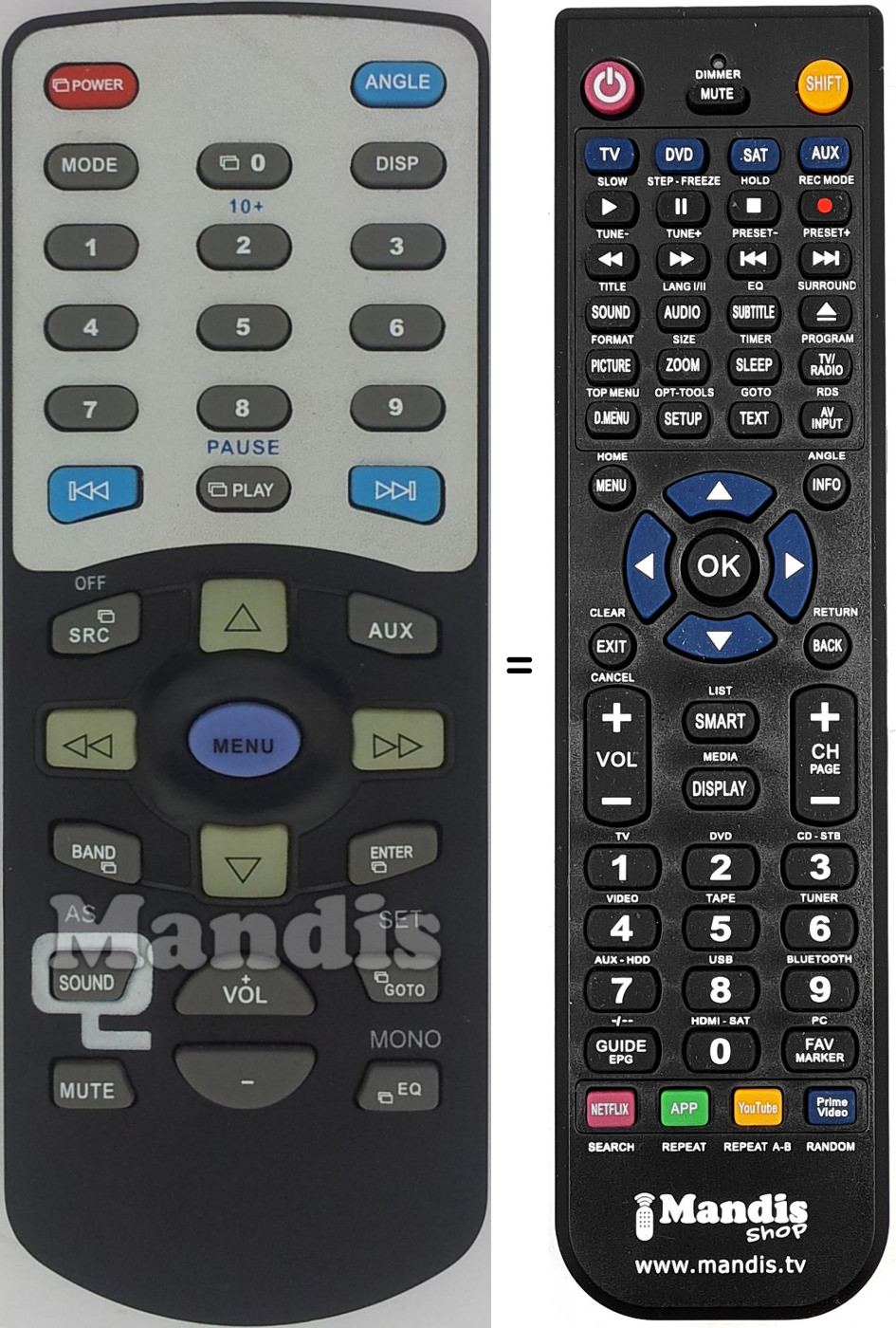 Telecomando equivalente REMCON1427