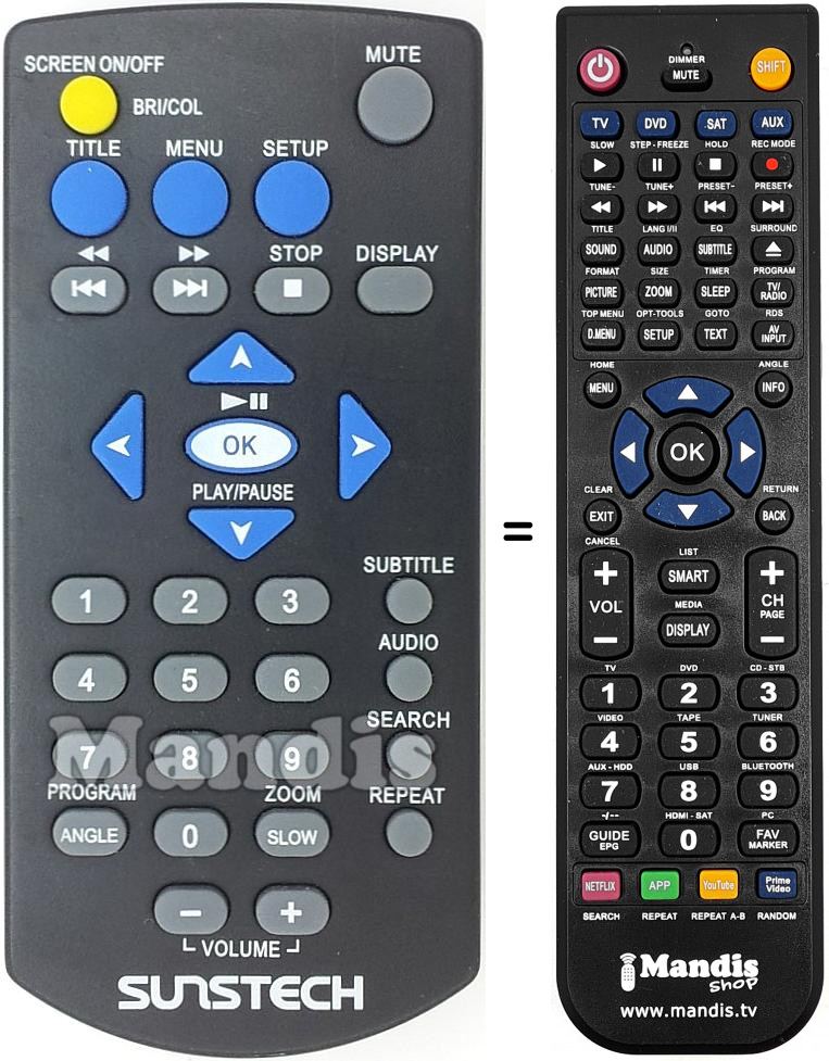 Telecomando equivalente REMCON1545