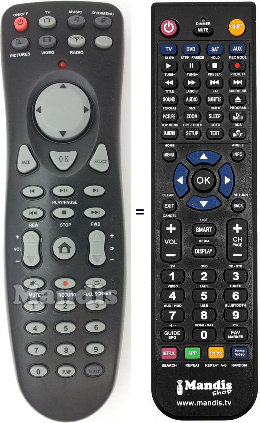 Telecomando equivalente REMCON1562
