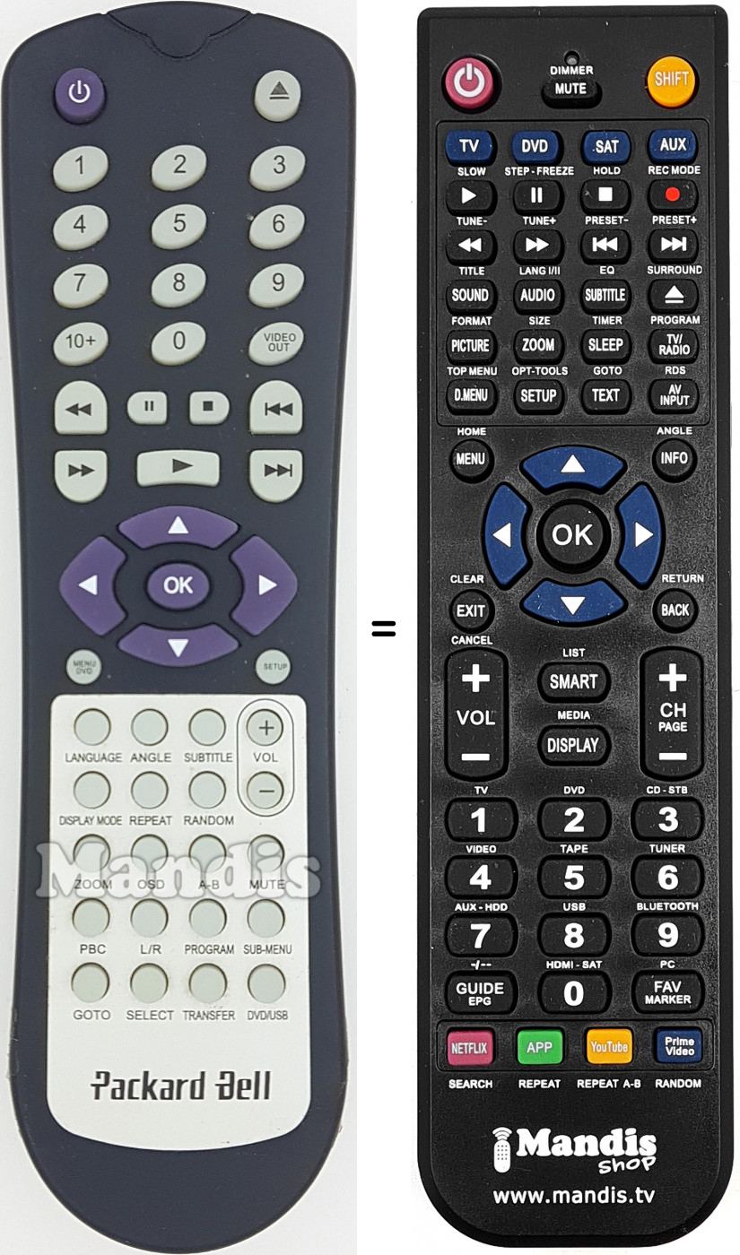 Telecomando equivalente REMCON1605