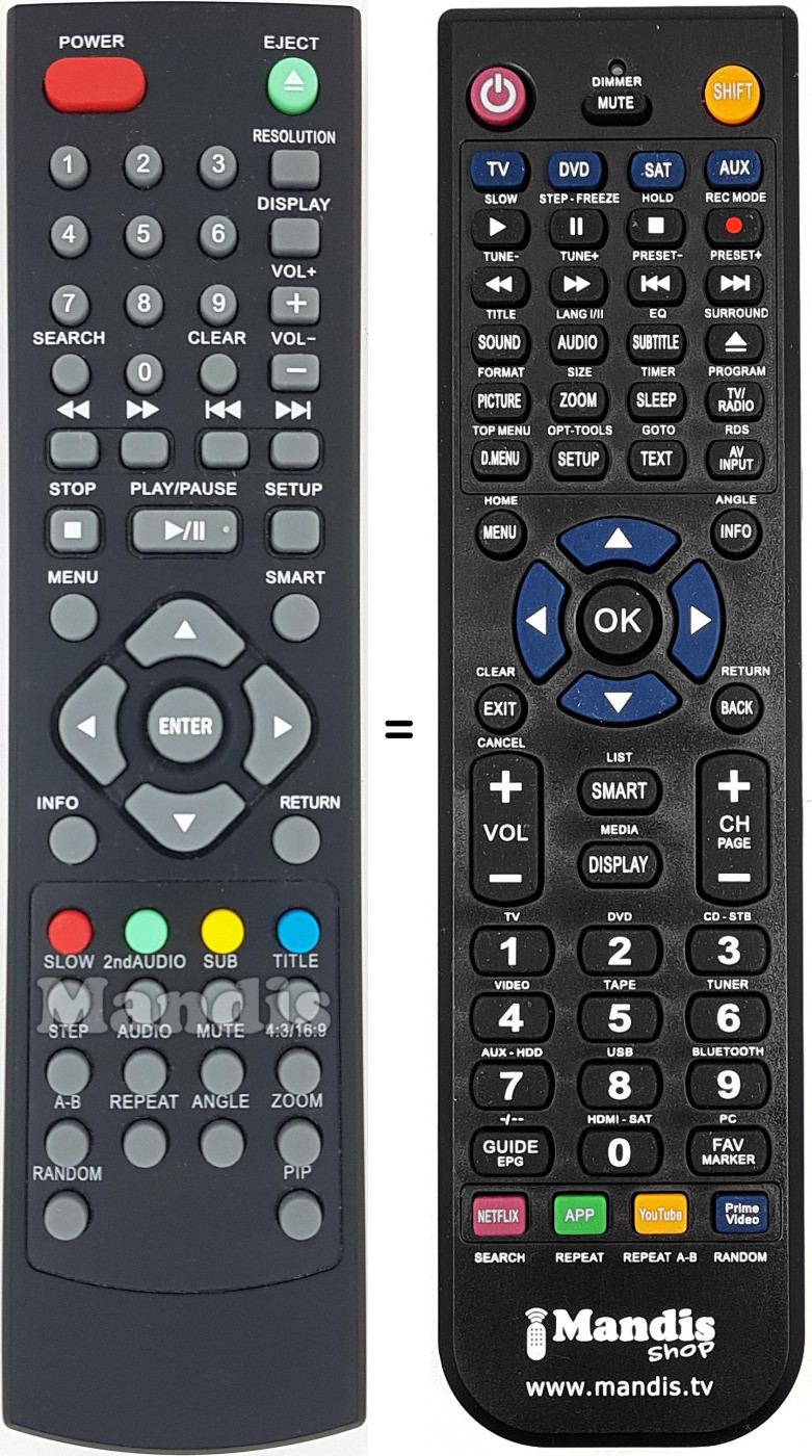 Telecomando equivalente REMCON1634