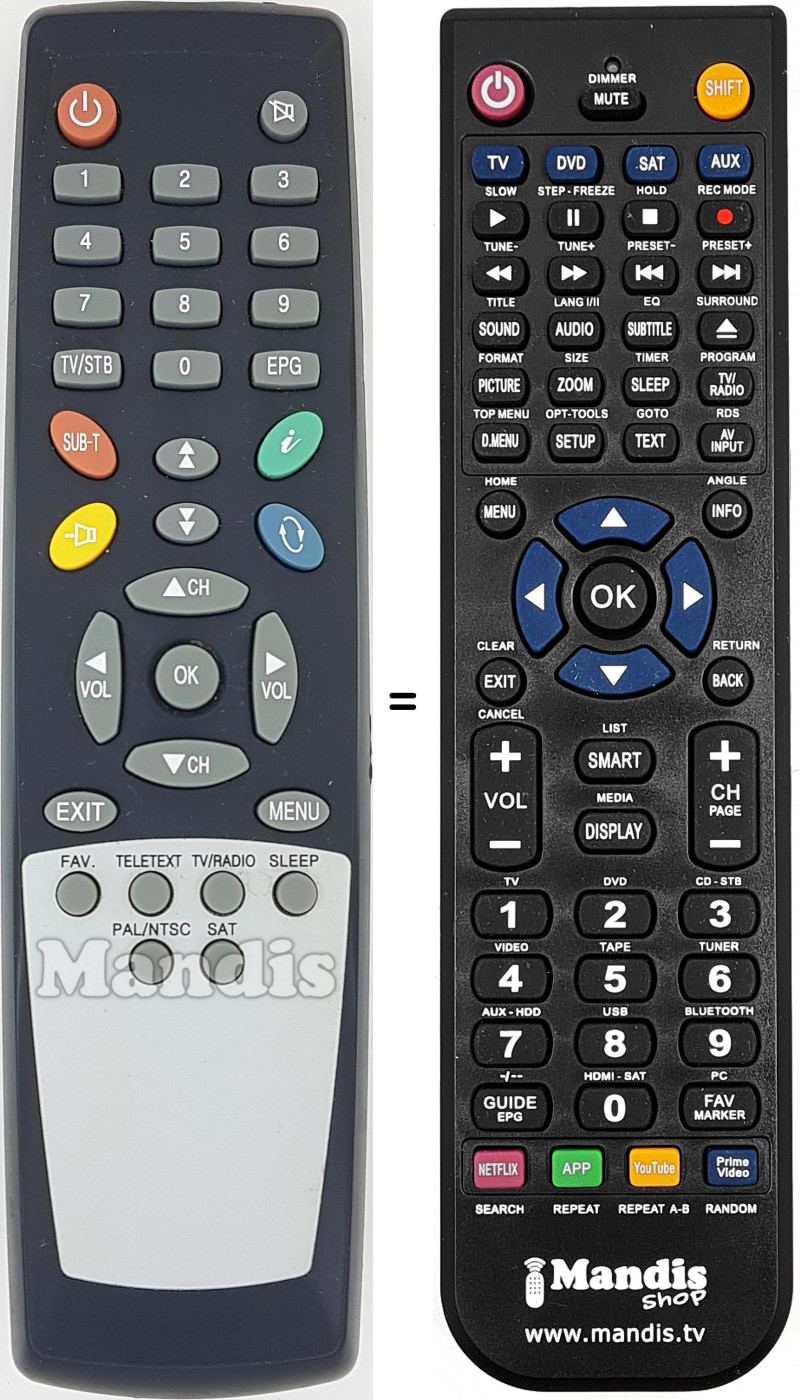 Telecomando equivalente REMCON1638