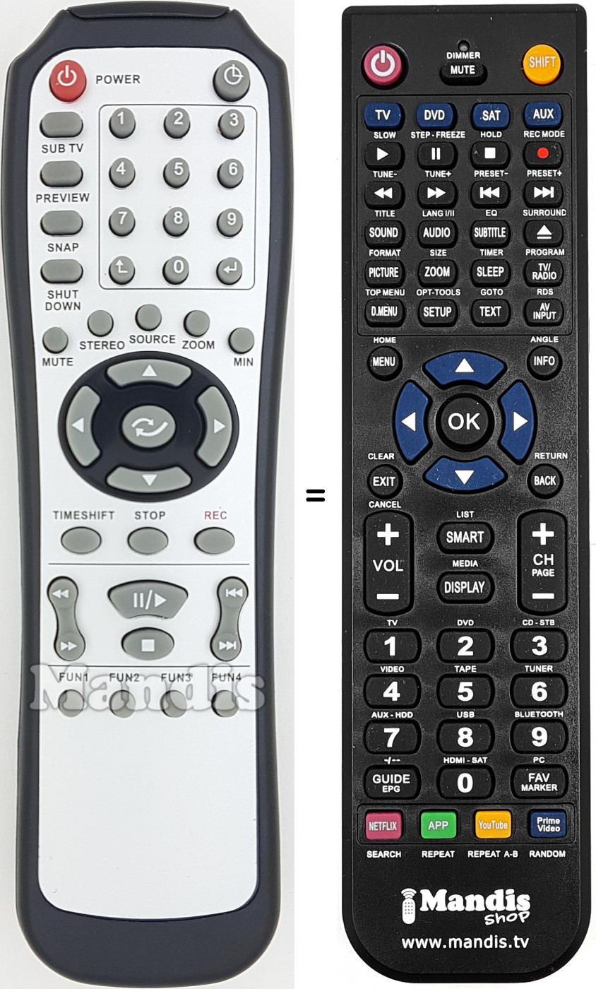 Telecomando equivalente REMCON1649