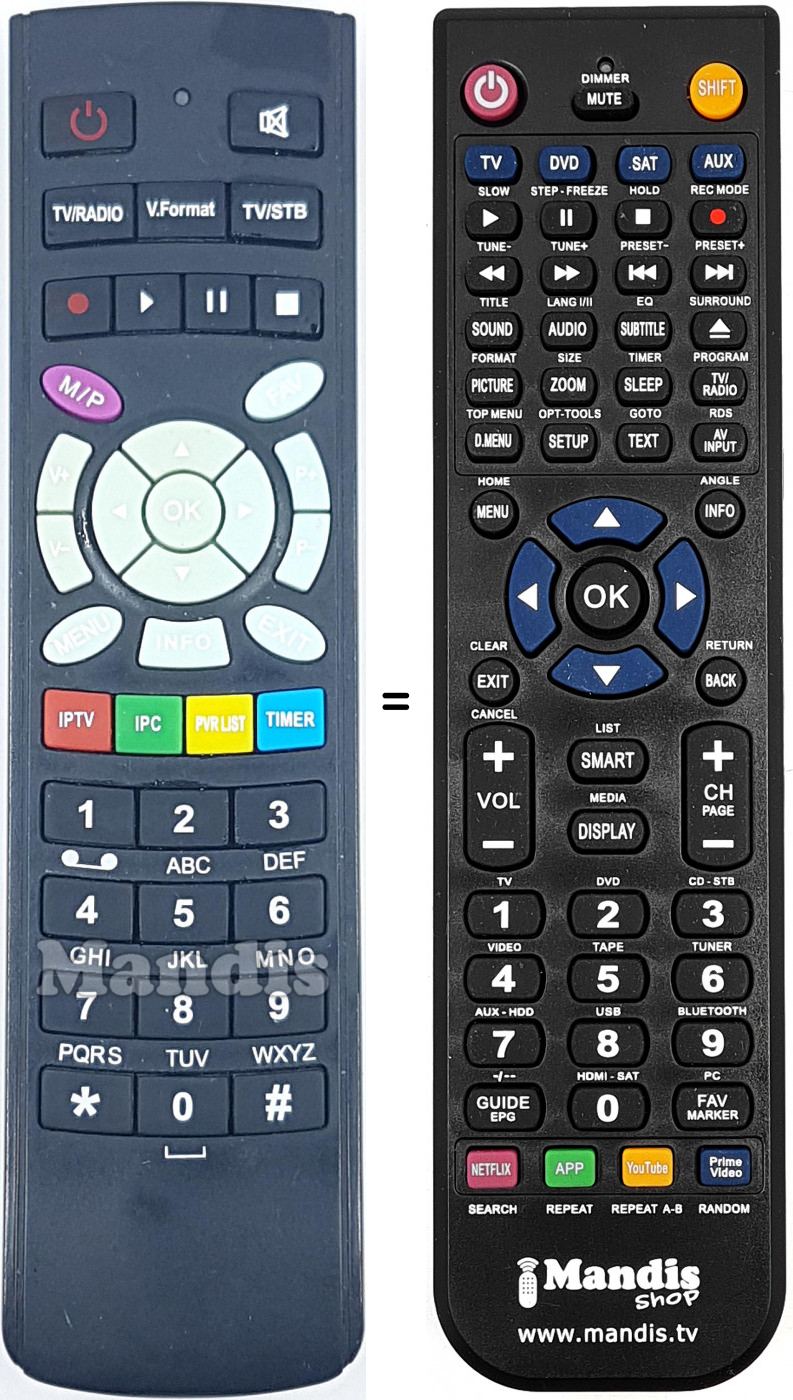 Telecomando equivalente REMCON1665