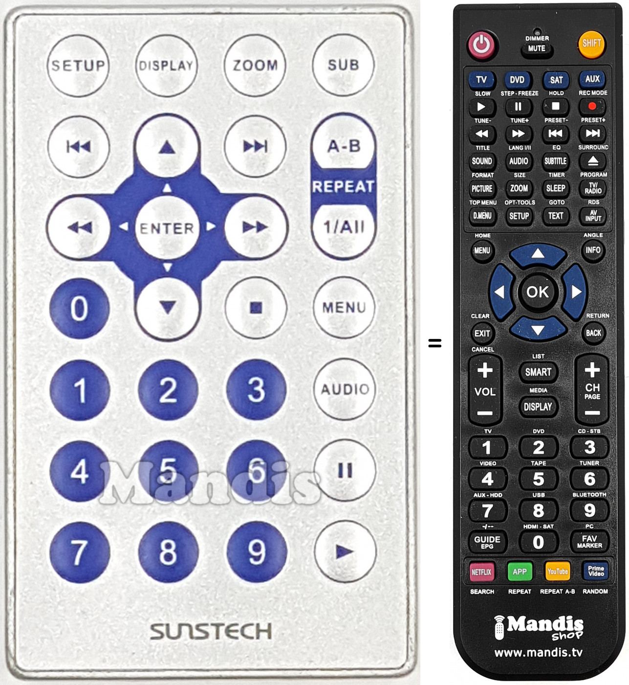 Telecomando equivalente REMCON1674
