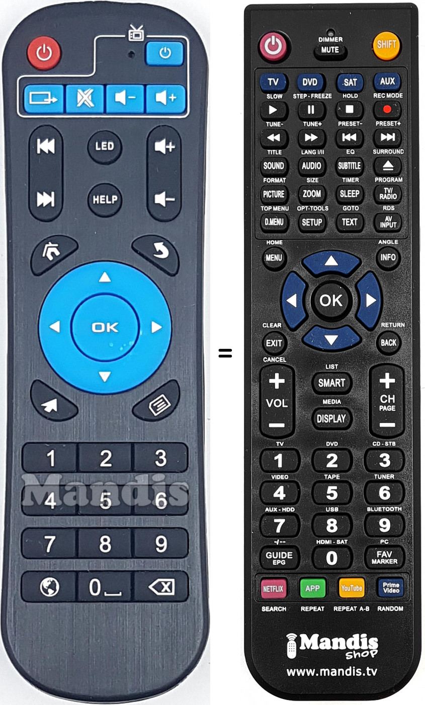Telecomando equivalente REMCON1681