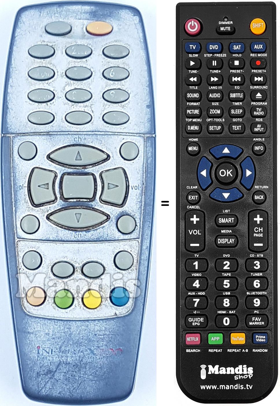 Telecomando equivalente REMCON1695