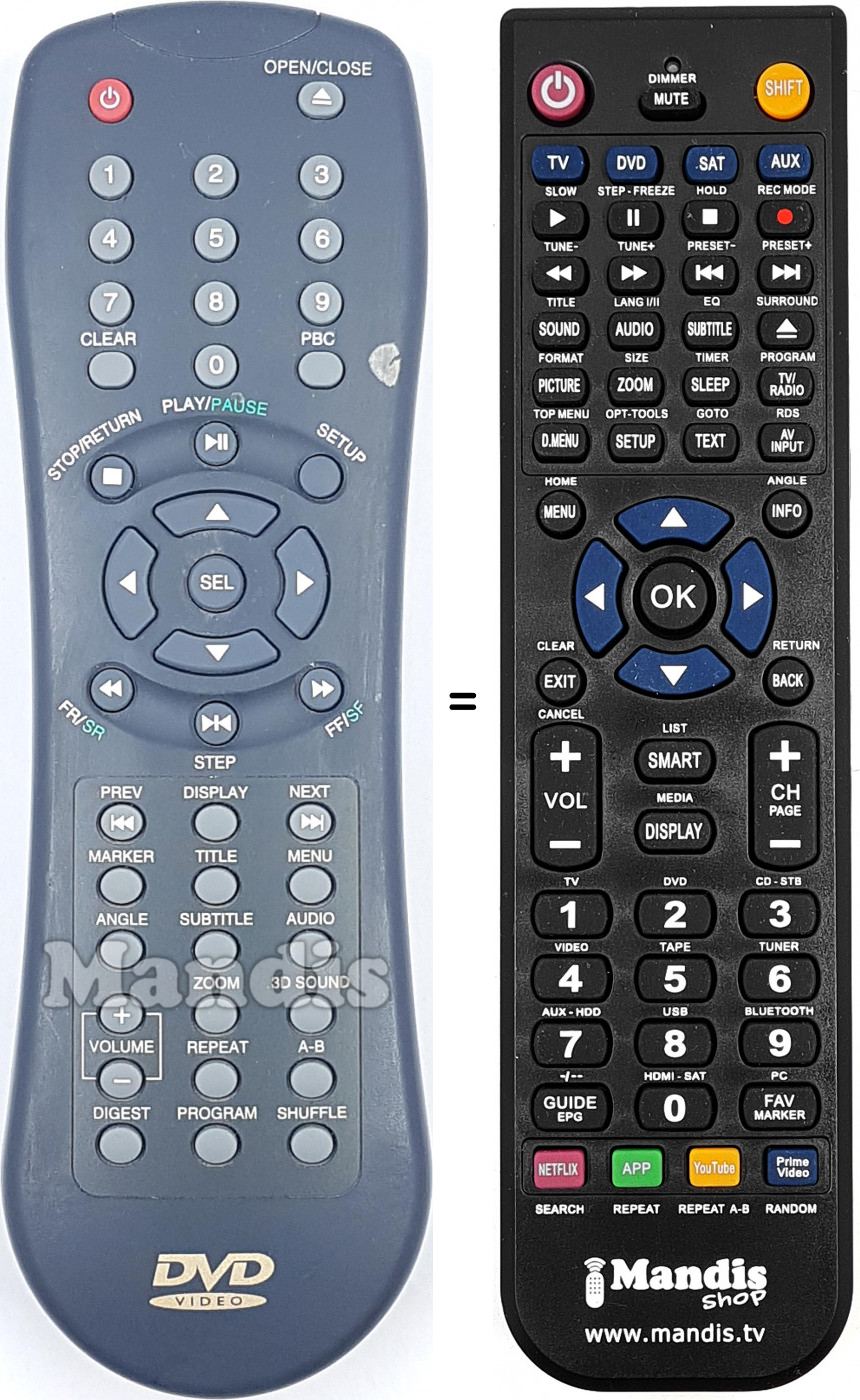 Telecomando equivalente REMCON1698