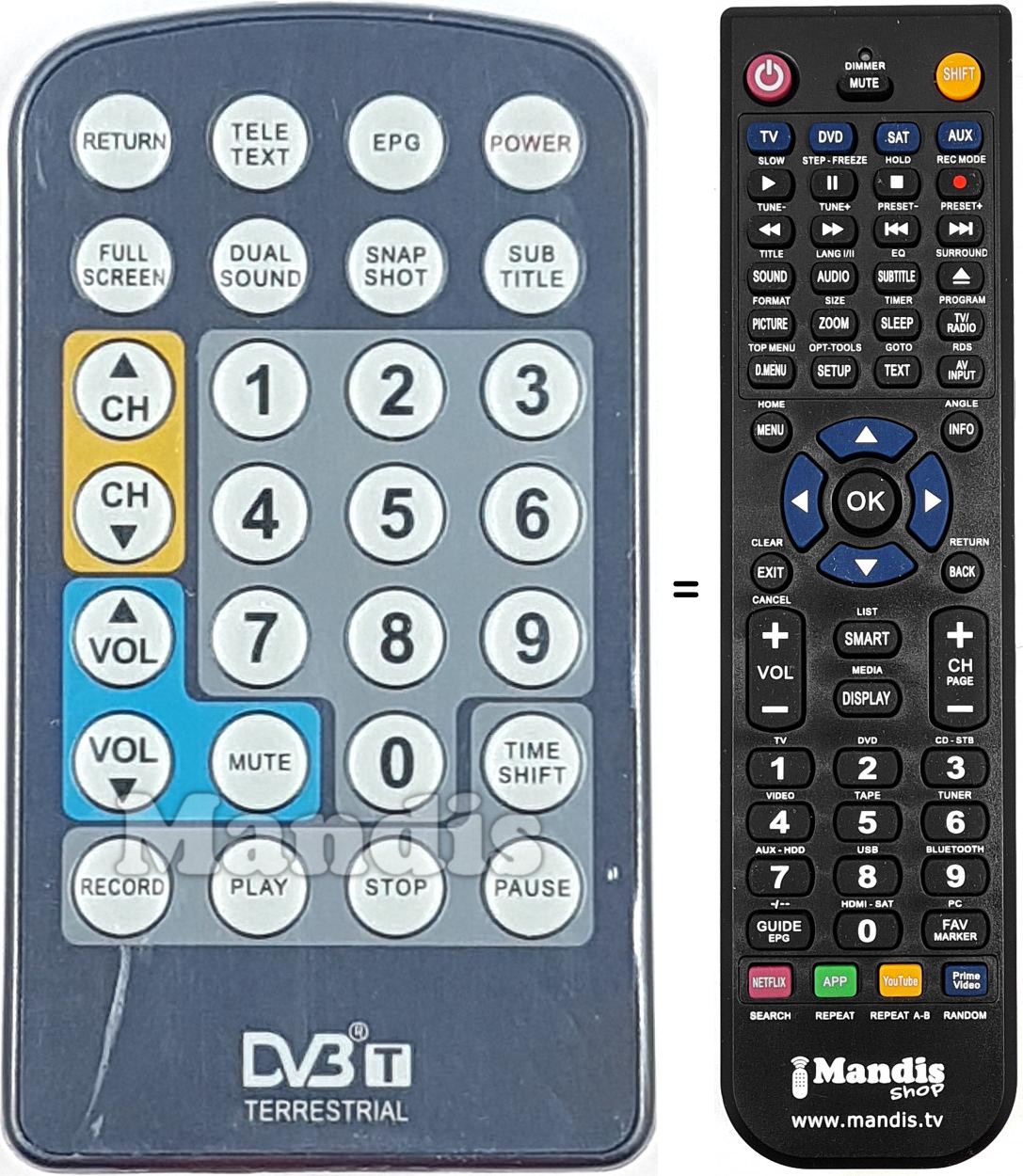 Telecomando equivalente REMCON1700