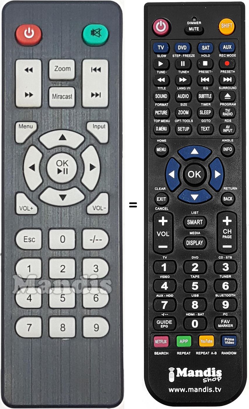 Telecomando equivalente REMCON1719