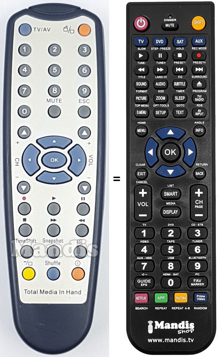 Telecomando equivalente REMCON1751