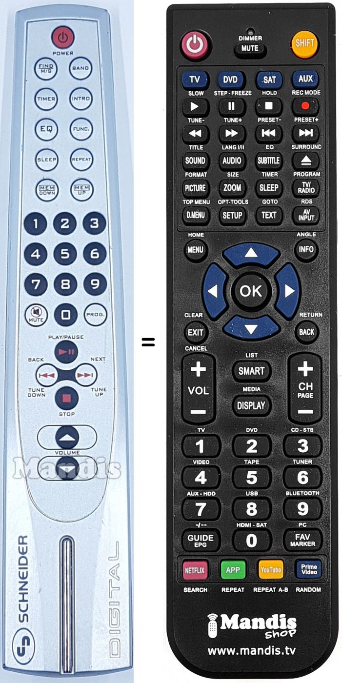 Telecomando equivalente REMCON1753
