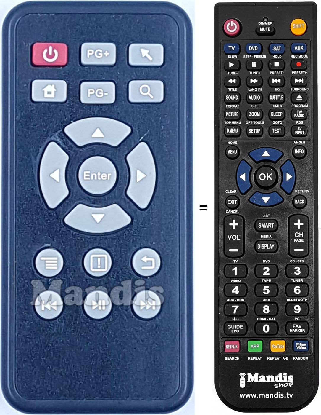 Telecomando equivalente REMCON1754