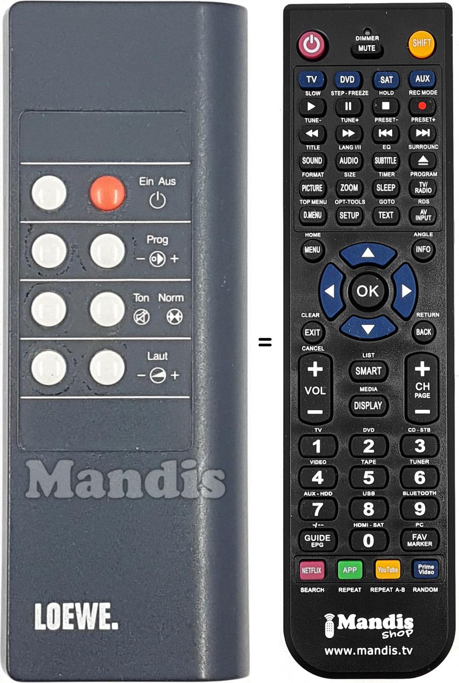 Telecomando equivalente REMCON1813