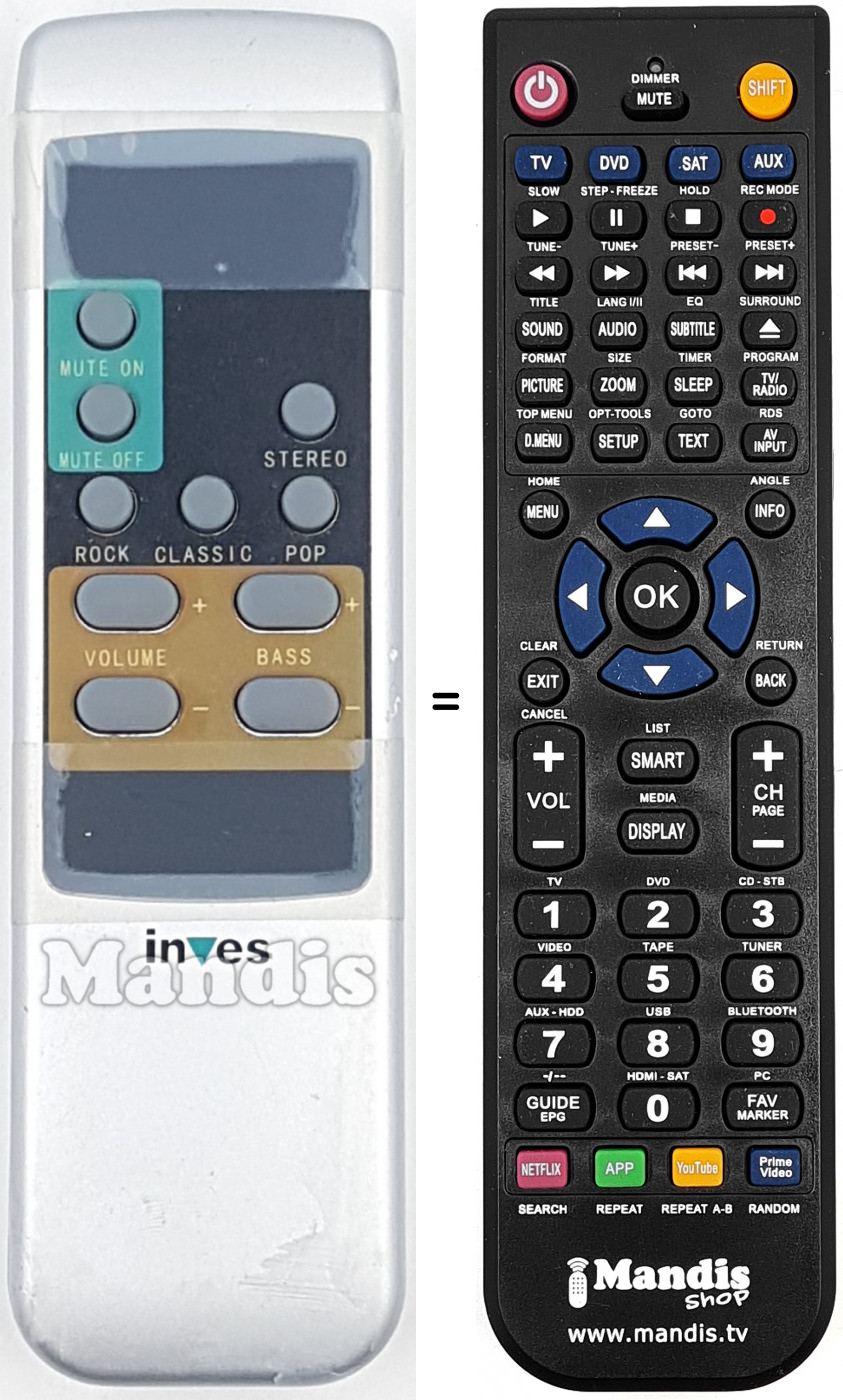 Telecomando equivalente REMCON1816