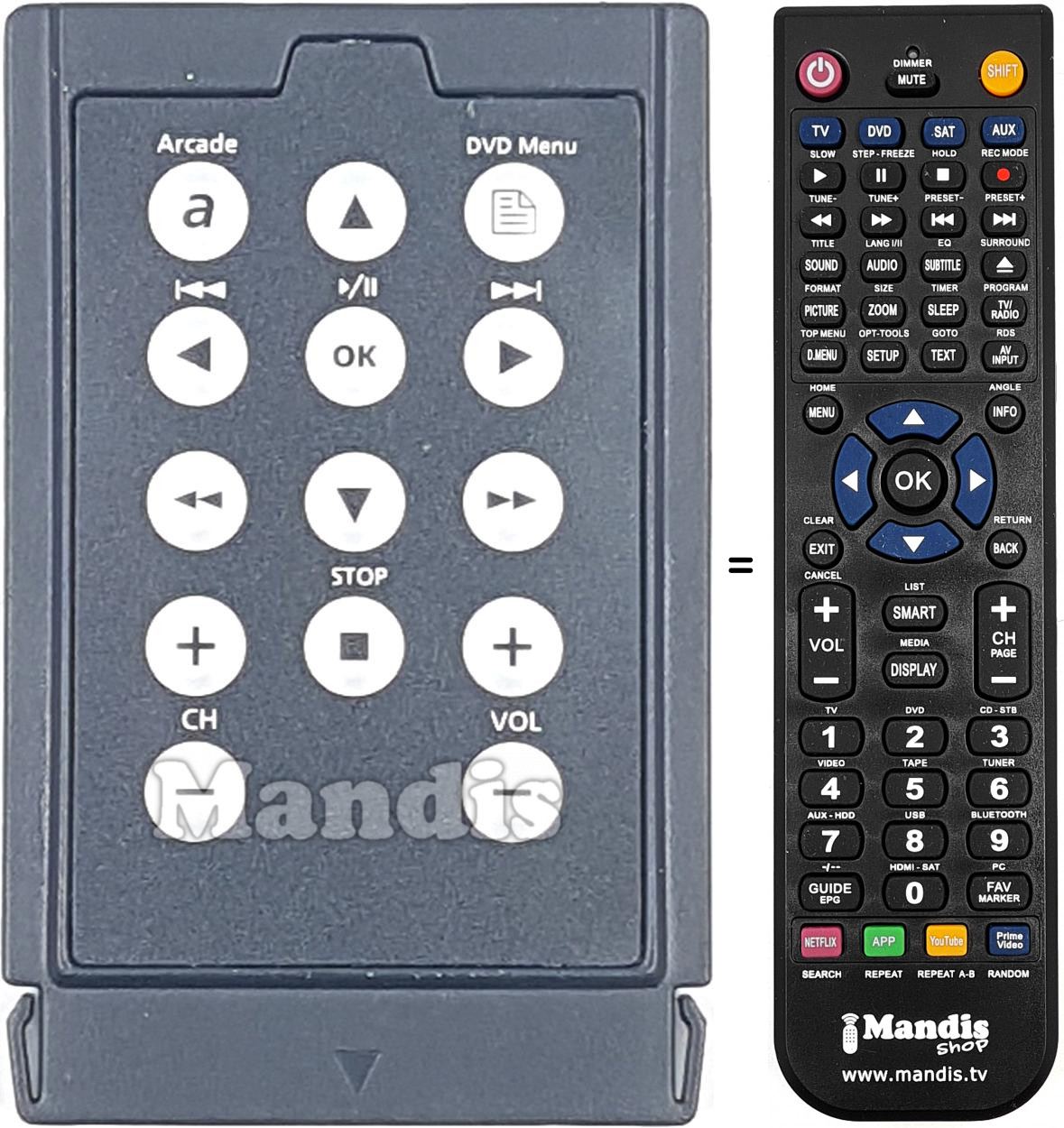 Telecomando equivalente REMCON1830