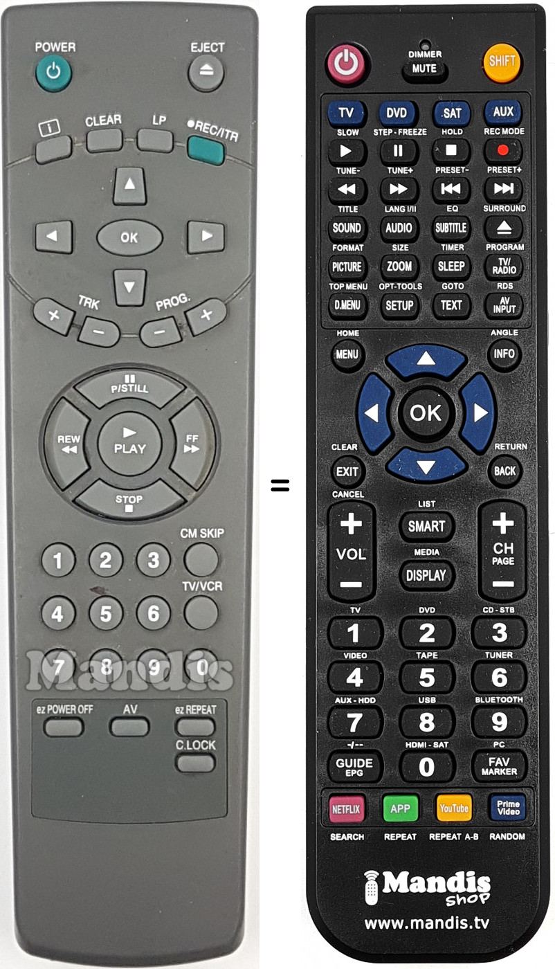 Telecomando equivalente REMCON1865
