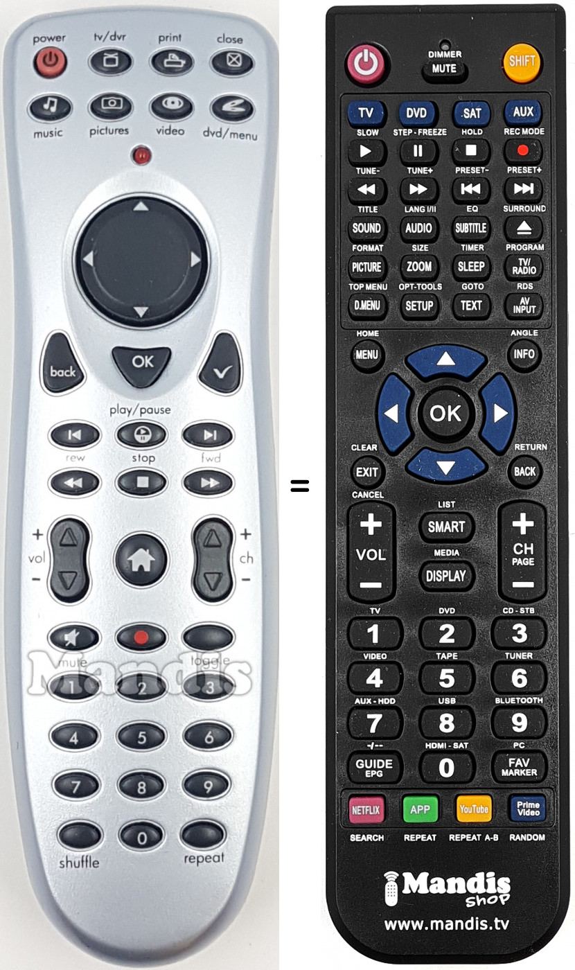 Telecomando equivalente REMCON1868