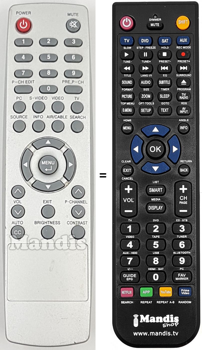 Telecomando equivalente REMCON1869