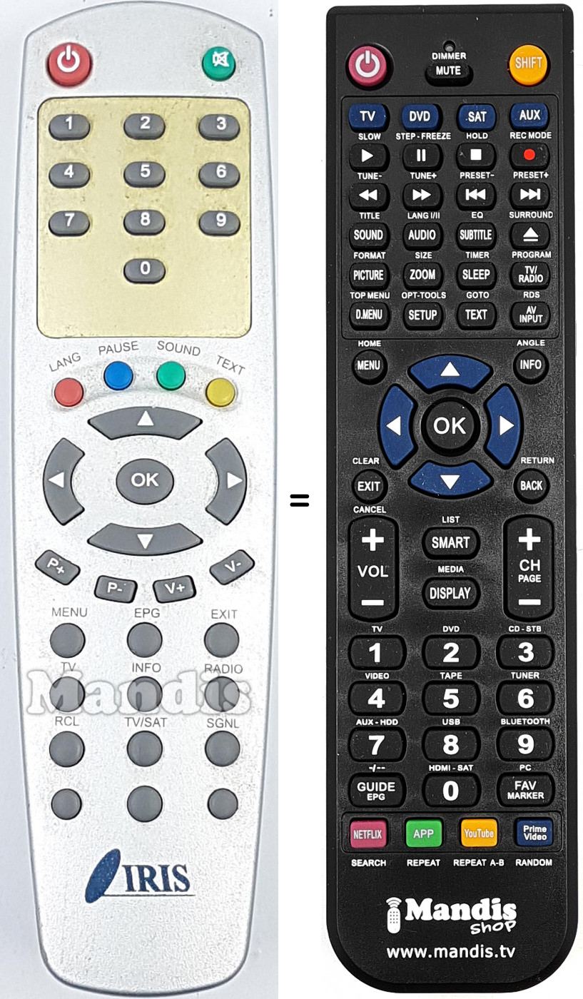 Telecomando equivalente REMCON1943