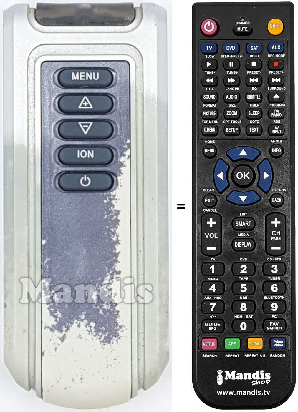 Telecomando equivalente REMCON1977