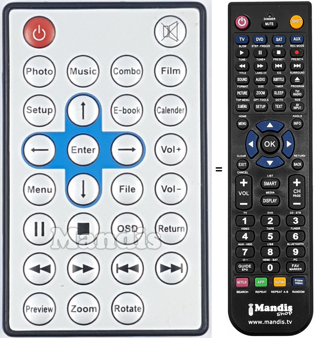 Telecomando equivalente REMCON2046