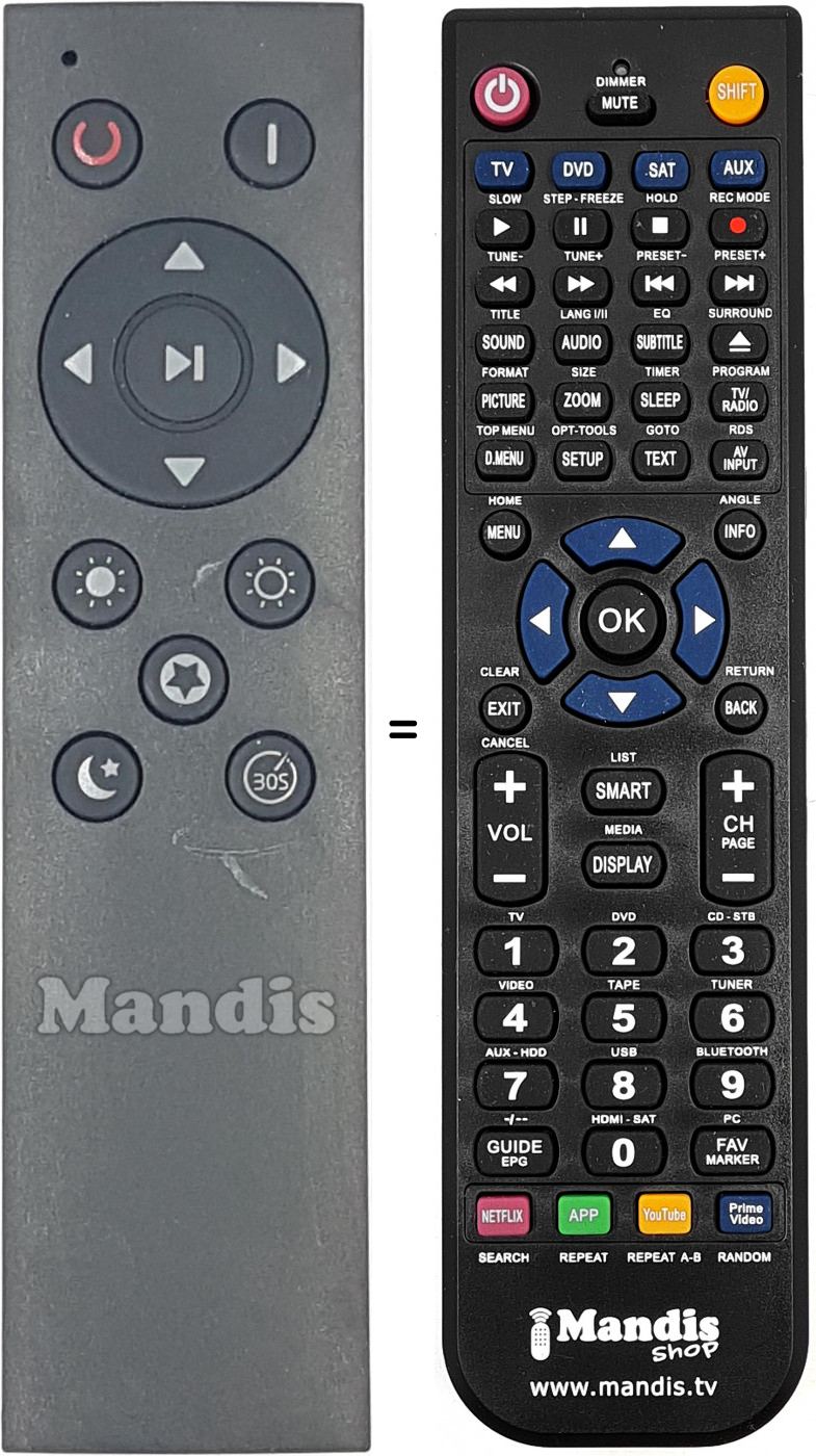 Telecomando equivalente REMCON2047