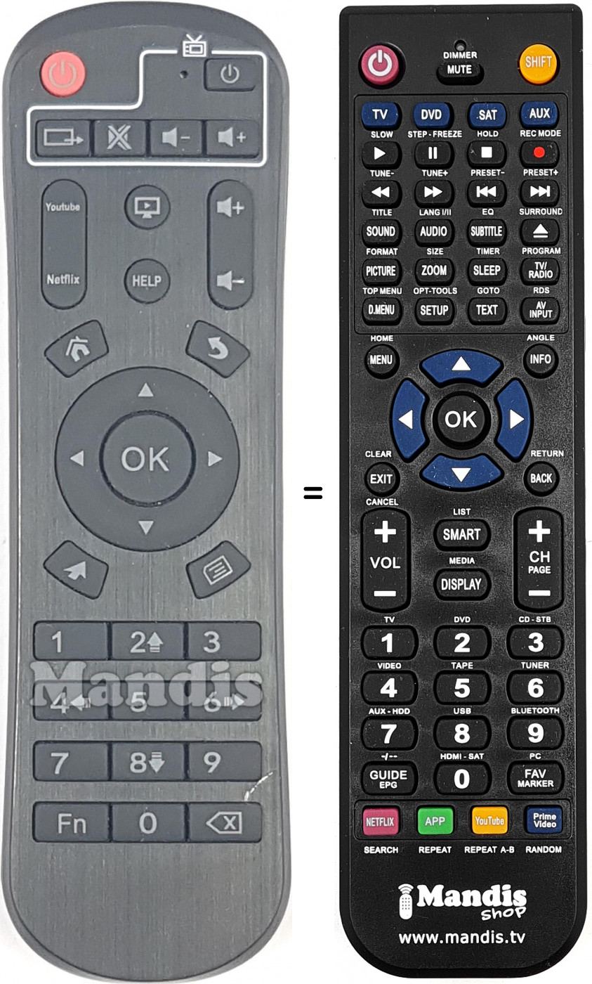 Telecomando equivalente REMCON2048
