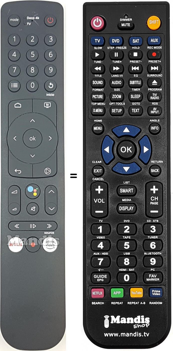 Telecomando equivalente REMCON2059